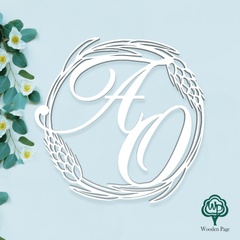 Stylized letters for a wedding