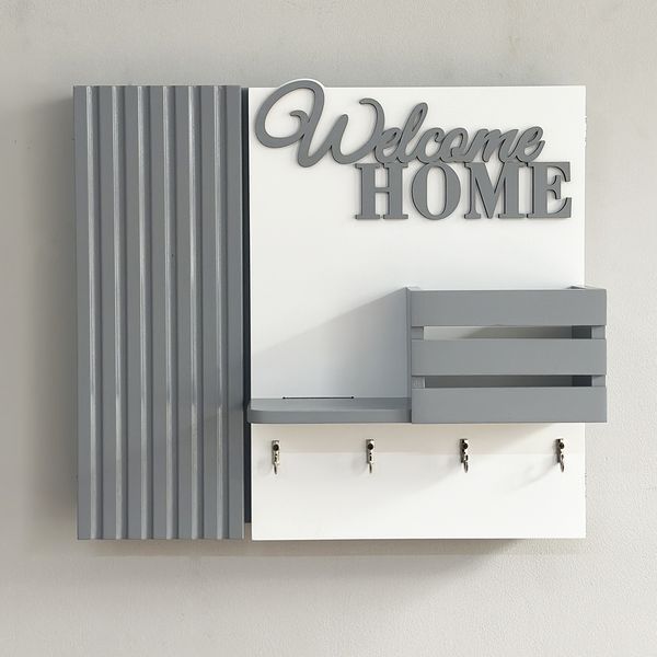 Дизайнерская ключница с полочками "Welcome Home"