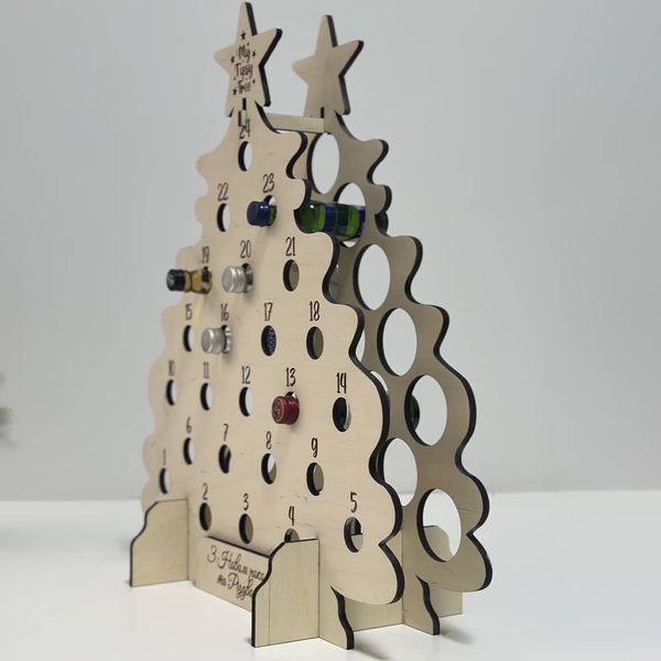 Alcohol Advent Calendar with Festive Engraving