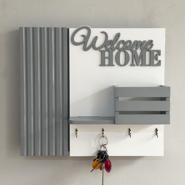 Дизайнерская ключница с полочками "Welcome Home"