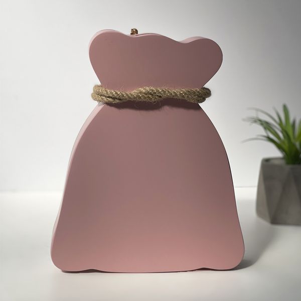 Piggy bank with baby elephant in powder color