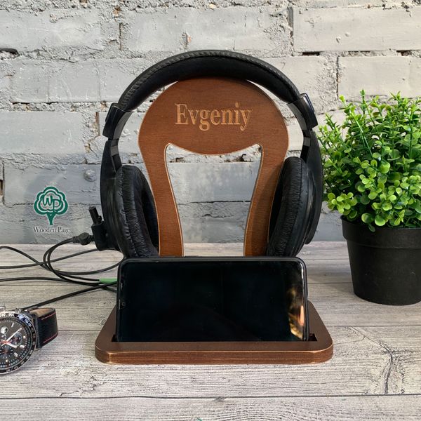 Personalized stand for mobile and headphones to order