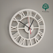 Roman style plywood home wall clock