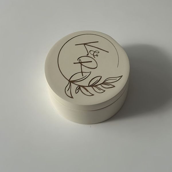 Wedding ring box with engraving
