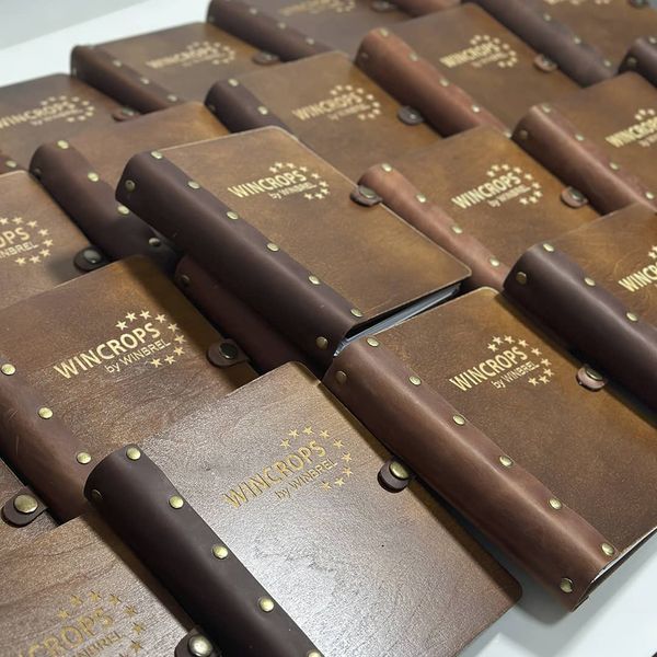 Gift notebooks with company logo