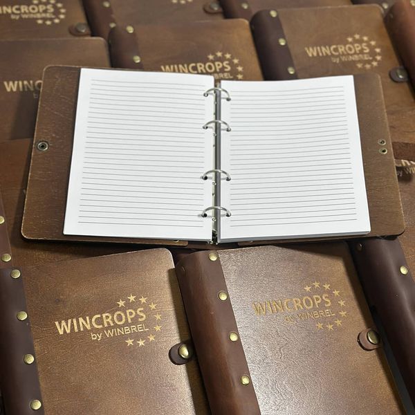 Gift notebooks with company logo
