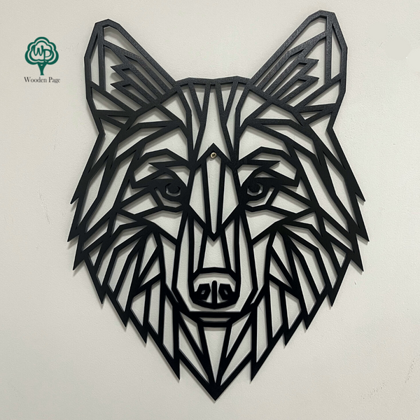 Decorative wood panel on the wall "Wolf"