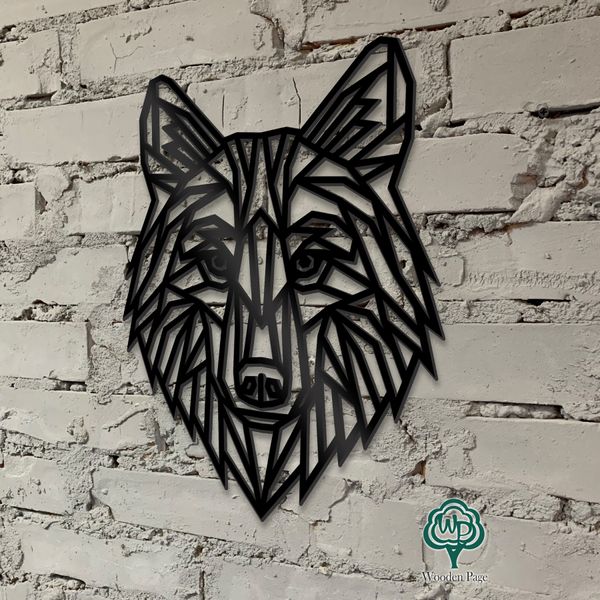 Decorative wood panel on the wall "Wolf"