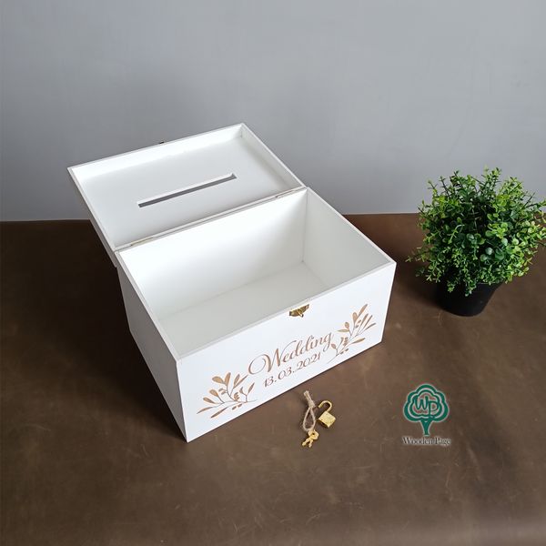 Wedding wooden money chest