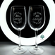 Парні келихи для вина з гравіюванням "Mr&Mrs" фото 1