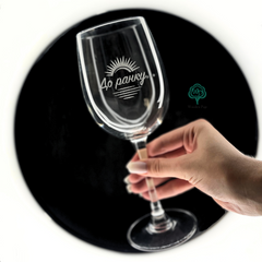 Wine glass with engraving "Until the morning"