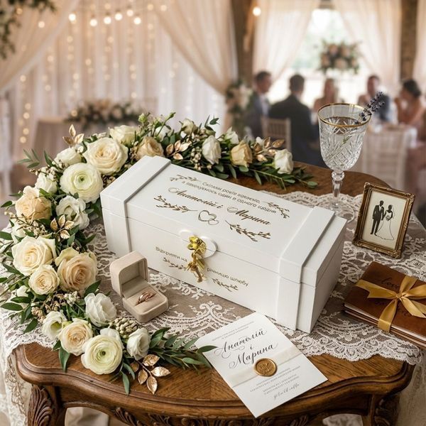 Black time capsule for a wine ceremony