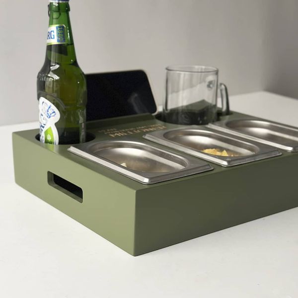 A beer tray for a future millionaire
