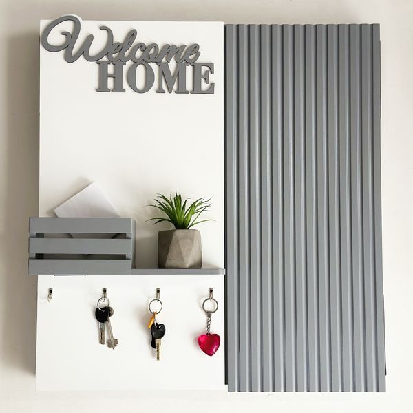 Designer key holder for the panel and intercom "Welcome Home"