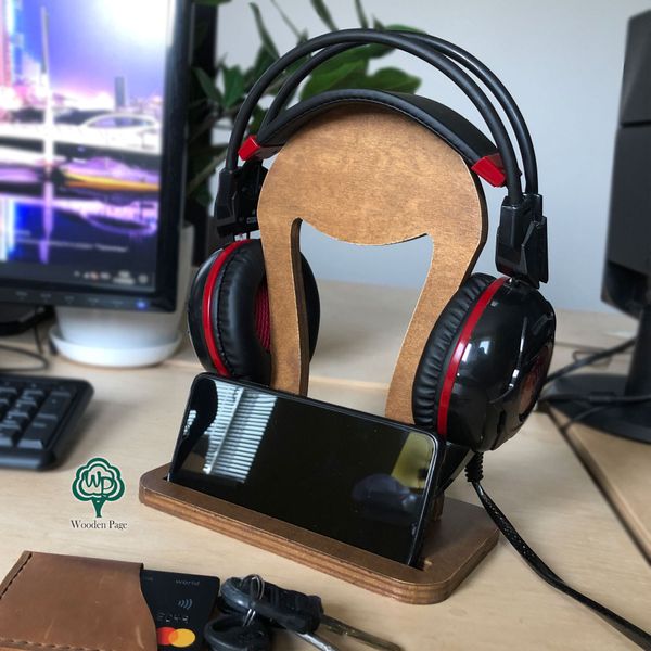 Table stand for phone and headphones