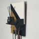 Designer key holder with faux fur in two colors