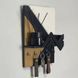 Designer key holder with faux fur in two colors