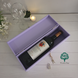 Весільна коробка для вина у фіолетовому кольорі фото 2