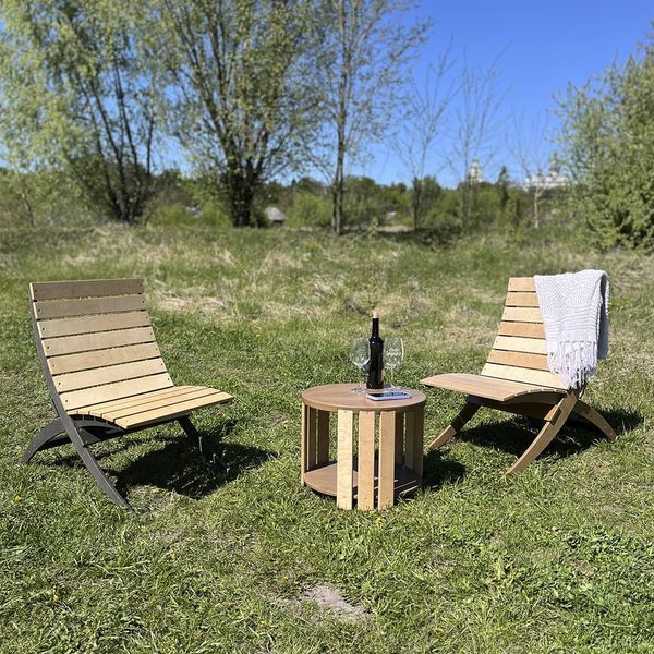 Розкладне дерев'яне крісло для виїзду на природу, пікніка