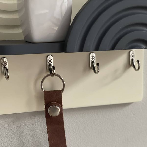 Designer key holder in milky graphite color