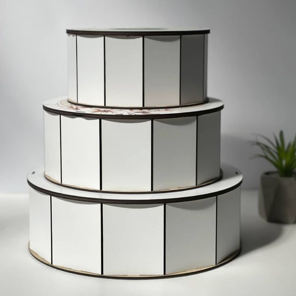 Круглая подарочная коробка для мужчины из дерева