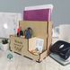 Corporate gift desktop organizer for office supplies with logo
