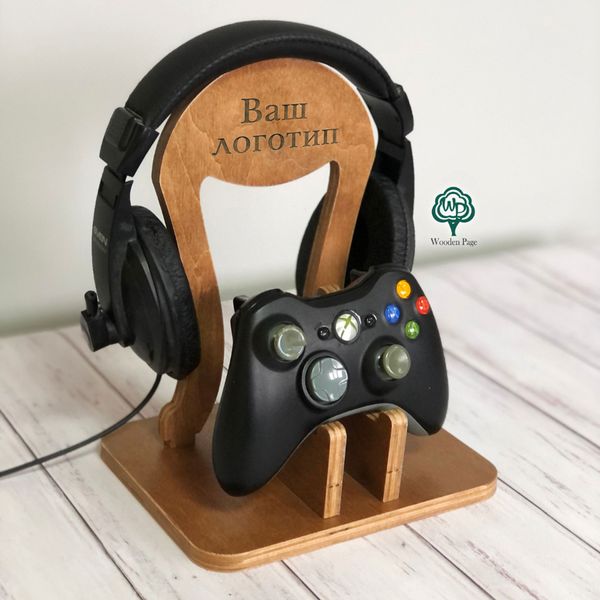 Headphone stand with logo, gift for colleagues