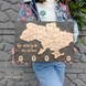 Ключниця з дерева з картою України фото 2