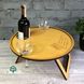Wooden engraved wine table