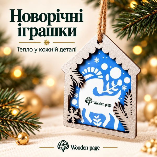 Ялинкова прикраса у формі будинка