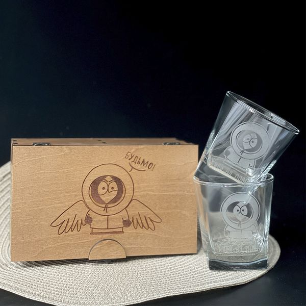 Gift set of glasses with interesting engraving