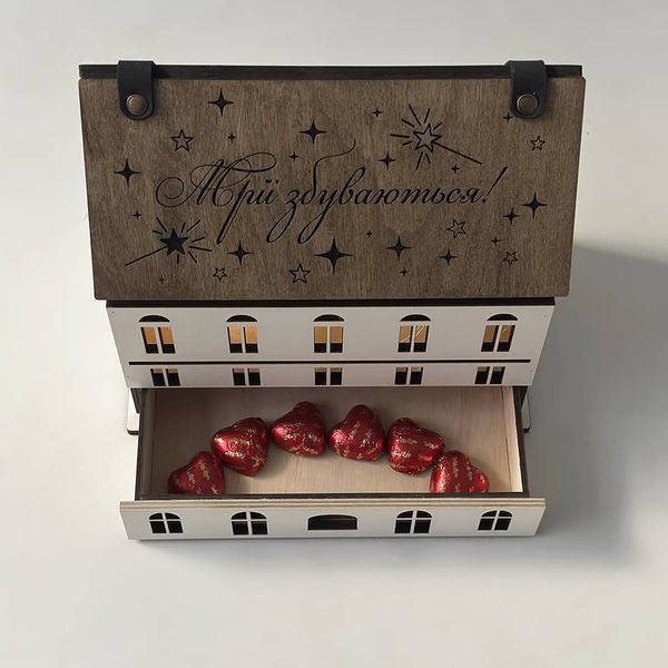 Wooden House Shaped Pencil Organizer for Gift