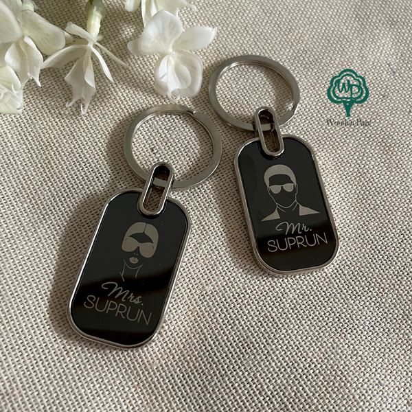 Keychain with name engraving