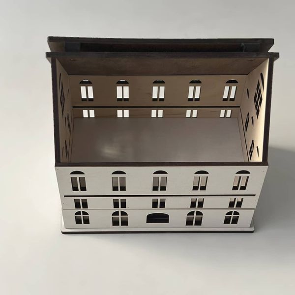 Wooden House Shaped Pencil Organizer for Gift