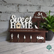 Wooden key holder in a stylish Sweet home design