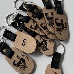 Hotel keychains with logos