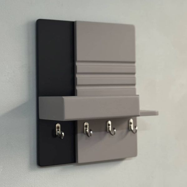 Designer mini wall key holder with shelf