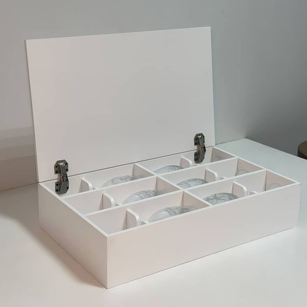 Set of wine glasses with engraving in a box as a gift for a friend