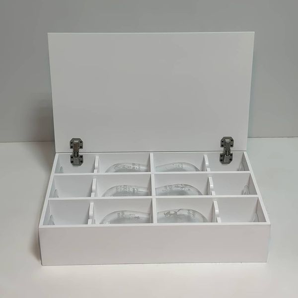 Set of wine glasses with engraving in a box as a gift for a friend
