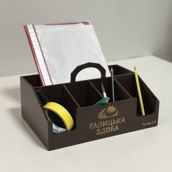 Stationery stand with company logo as a gift