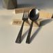 Wooden tabletop cutlery stand for a restaurant with engraving