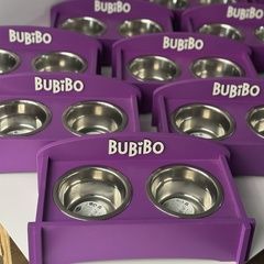 Lucky branded food bowl stand