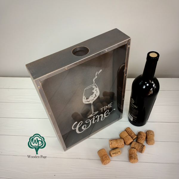 Money box for wine corks as a gift for a friend