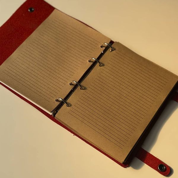 A5 leather notebook with engraving