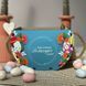 Easter basket with printed greetings for gift