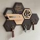 Designer honeycomb key holder in brown and cream