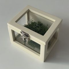 Transparent ring box in milky color