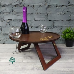 Interior table for wine and snacks