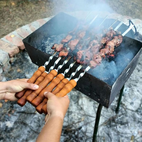 Set of barbecue skewers as a gift for a man