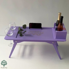Breakfast table in purple